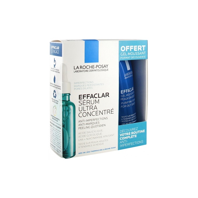 Kit sérum effaclar anti imperfection la roche posay 30ml + gel moussant effaclar 50ml offert - La roche posay | Parfumerie & Parafumerie en ligne