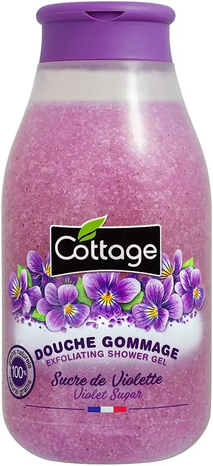 Cottage Cottage gel douche gommage sucre de violette cottage 270ml - Parfum et cosmétiques authentiques en vente chez Choupinette para & parfumerie