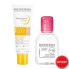 Kit écran solaire photoderm fluide bioderma teinté 40ml + eau micellaire 100ml offert - Bioderma | Parfumerie & Parafumerie en ligne