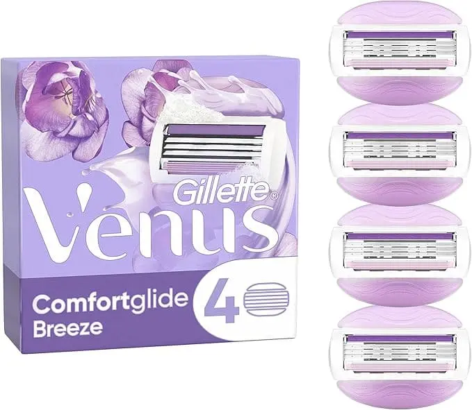 Kit 4 lame de rechange gillette venus comfortglide breeze 2en1 - Venus | Parfumerie & Parafumerie en ligne