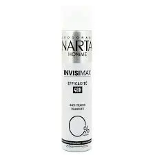 Déodorant narta homme invisimax efficacité 48h anti traces blanches 0% alcool 200ml - Narta | Parfumerie & Parafumerie en ligne