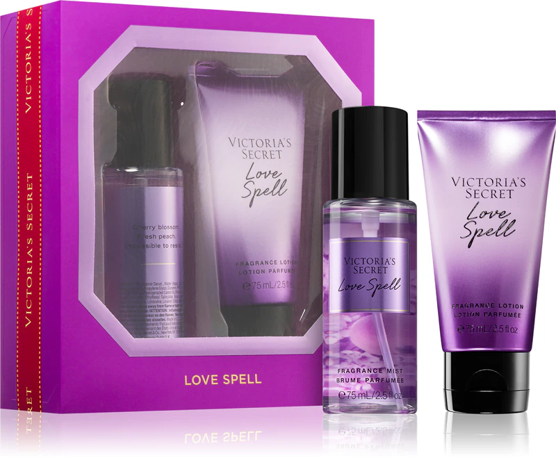 Coffret love spell spray corporel 75ml + crème corporelle 75ml - Victoria's secret | Parfumerie & Parafumerie en ligne