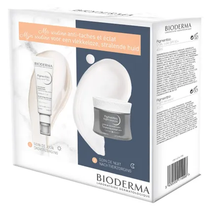 Bioderma Coffret soin de nuit éclaircissant pigmentbio night renewer 50ml + soin de jour éclaircissant pigmentbio daily care spf 50+bioderma offert - Parfum et cosmétiques authentiques en vente chez Choupinette para & parfumerie