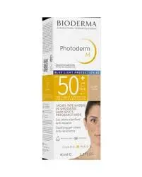 Gel crème bioderma photoderm m spf50+ light bleu teinte dorée 40ml - Bioderma | Parfumerie & Parafumerie en ligne