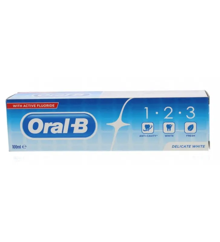 Oral-B Dentifrice oral-b (bleu)1.2.3 with active fluoride 100ml - Parfum et cosmétiques authentiques en vente chez Choupinette para & parfumerie