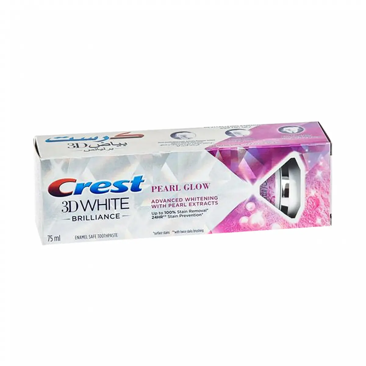 Dentifrice crest 3d white brilliance pearl glow 75ml - Crest | Parfumerie & Parafumerie en ligne