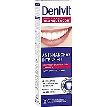 Dentifrice denivit anti-manchas (blancheur, anti tache) 50ml+20ml - Denivit | Parfumerie & Parafumerie en ligne