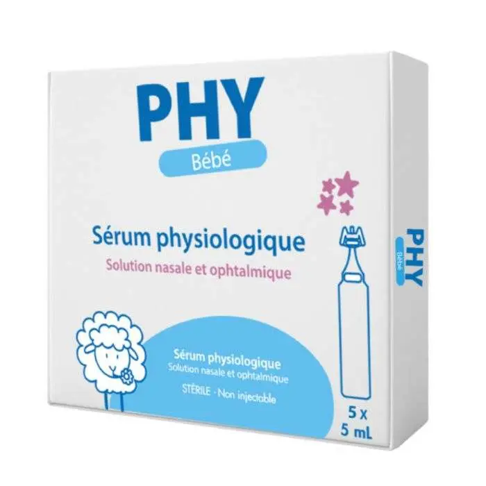 Sérum physiologique phy bébé 5 unidoses stériles de 5ml - Gilbert | Parfumerie & Parafumerie en ligne