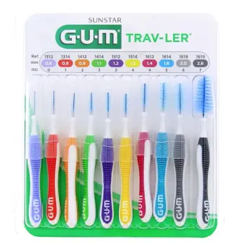 Brossettes gum travel multipack x10  - GUM | Parfumerie & Parafumerie en ligne