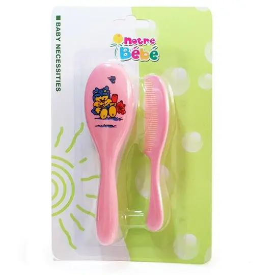 brosse à cheveux bébé pack de 2p notre bébé rose - Notre bébé | Parfumerie & Parafumerie en ligne