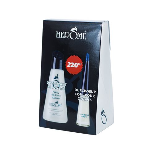 kit herôme durcisseur for pour ongles + dissolvant soignant  - Herôme | Parfumerie & Parafumerie en ligne