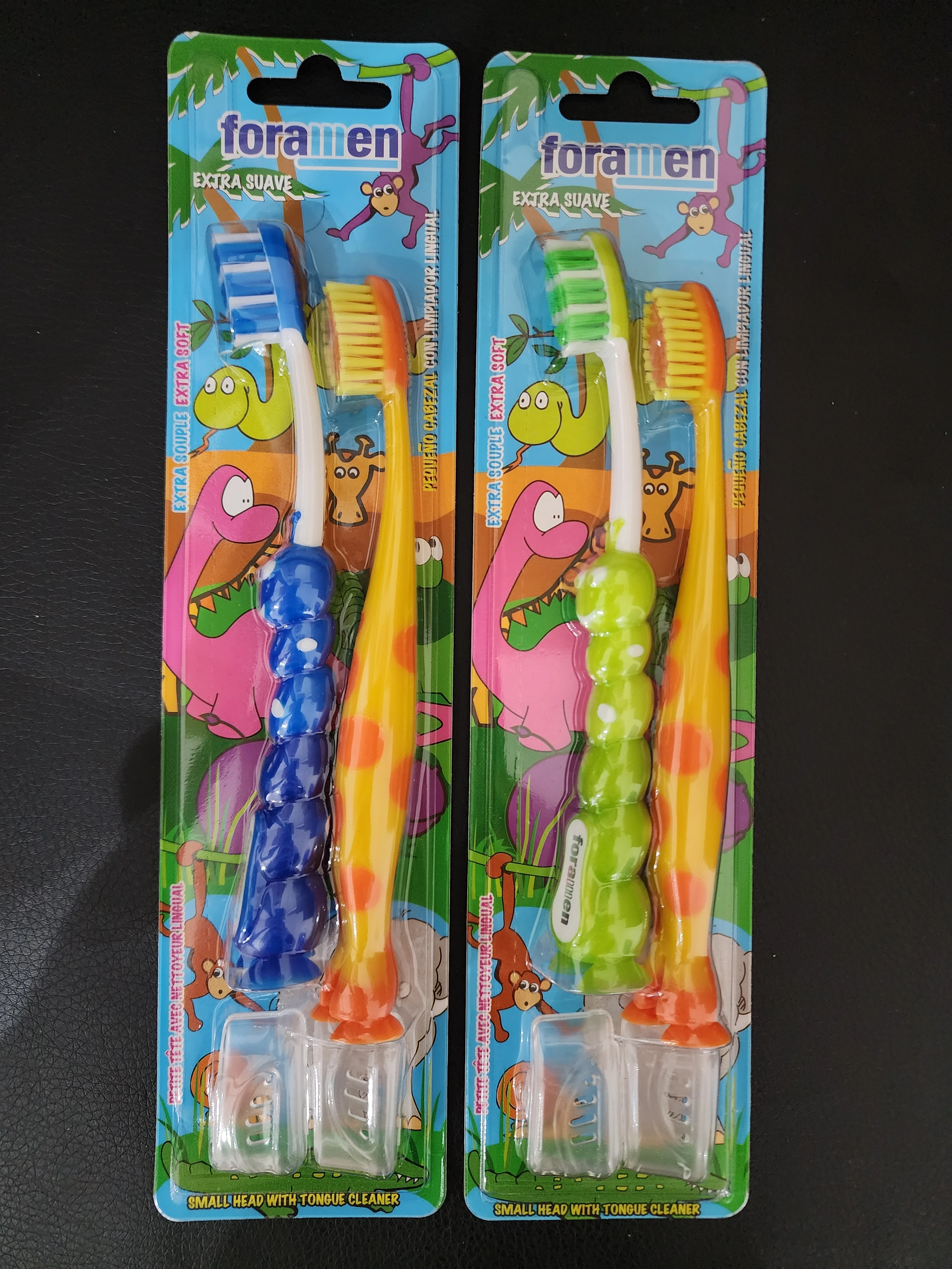 kit 2 brosses à dent extra souple foramen + 2 bouchons (bleu) - Foramen | Parfumerie & Parafumerie en ligne