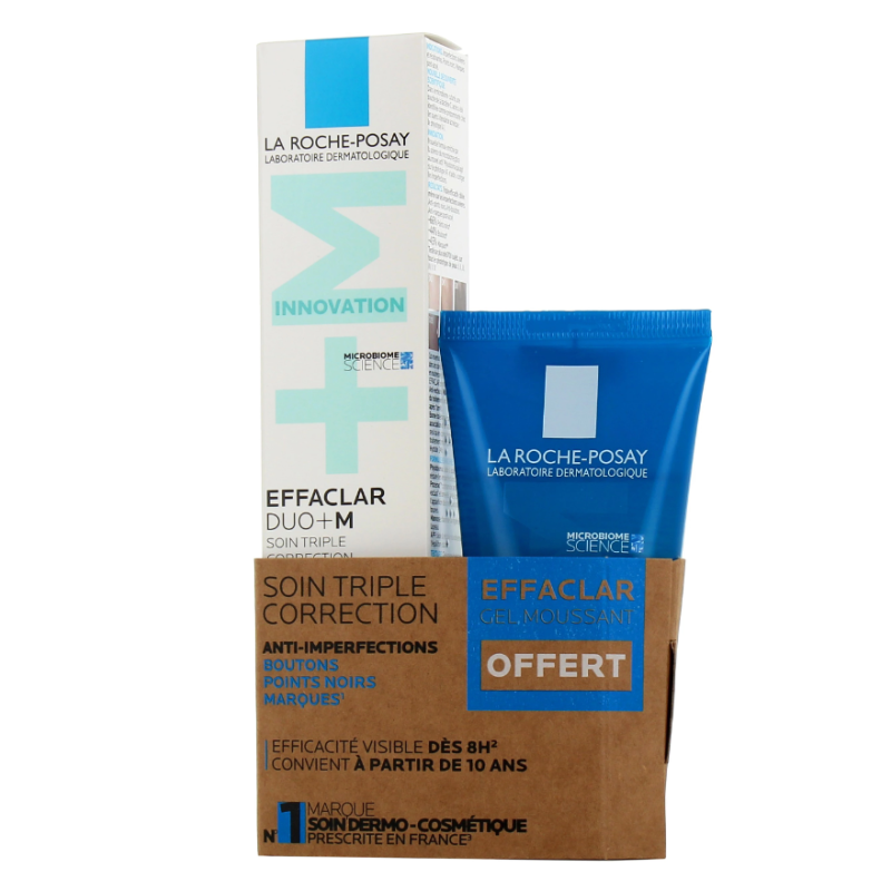 gel crème effaclar duo +M la roche posay 40ml + gel moussant effaclar 50ml - La roche posay | Parfumerie & Parafumerie en ligne