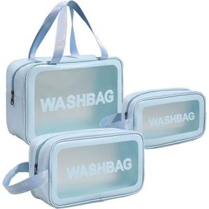 kit de 3 trousses de douche washbag bleu ciel - Washbag | Parfumerie & Parafumerie en ligne