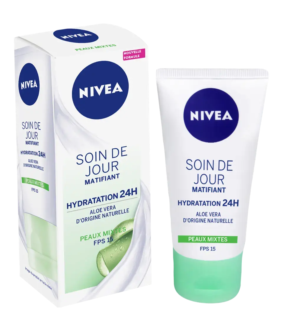 Nivea Nivea soin de jour matifiant hydratation 24h aloevera peaux mixte 50ml - Parfum et cosmétiques authentiques en vente chez Choupinette para & parfumerie