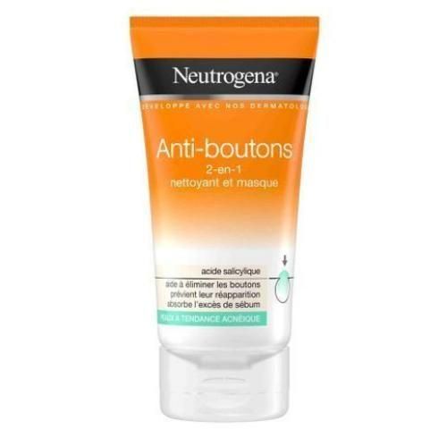 nettoyant et masque anti boutons 2 in 1 neutrogena à l'acide salicylique 150ml - Neutrogena | Parfumerie & Parafumerie en ligne