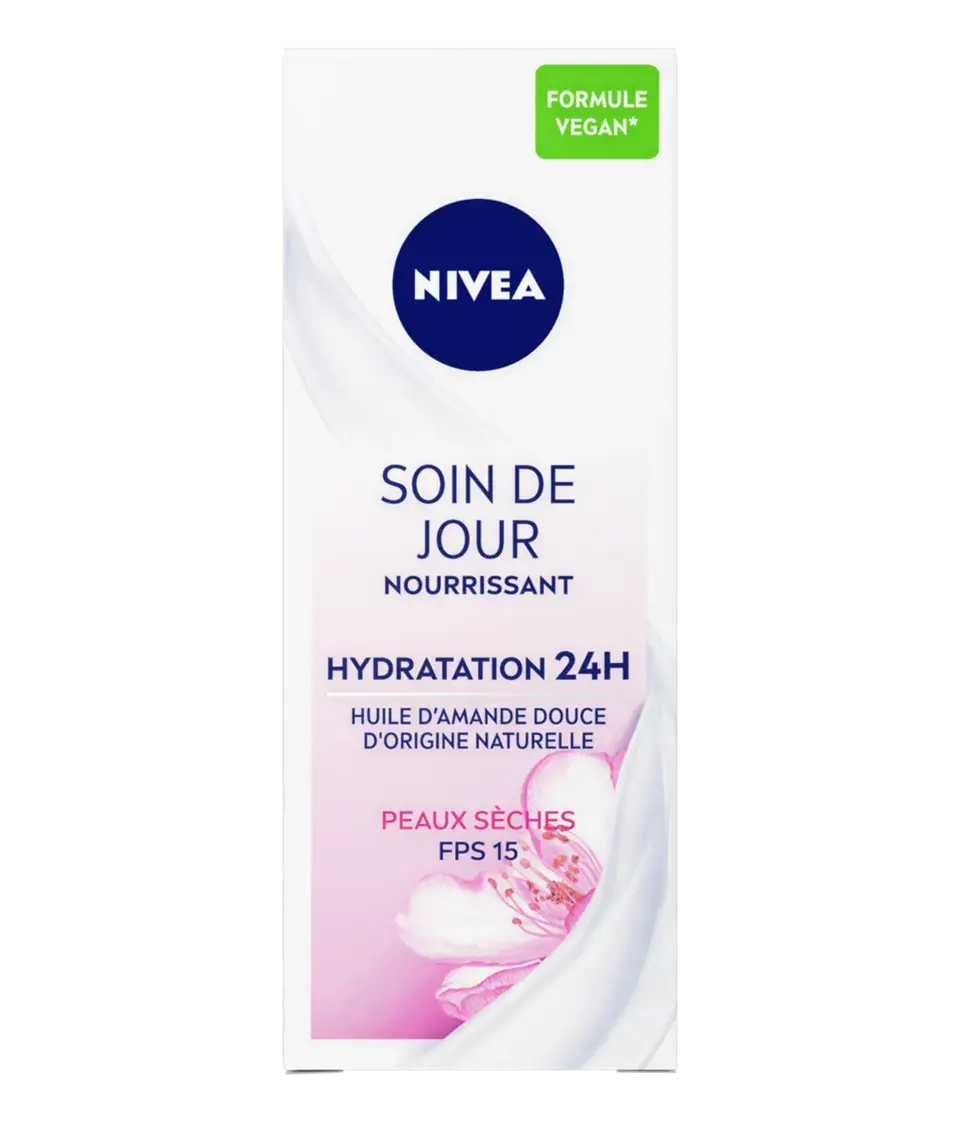 Nivea Nivea soin de jour nourrissant hydratation 24h huile d'amande douce peaux sèches 50ml - Parfum et cosmétiques authentiques en vente chez Choupinette para & parfumerie