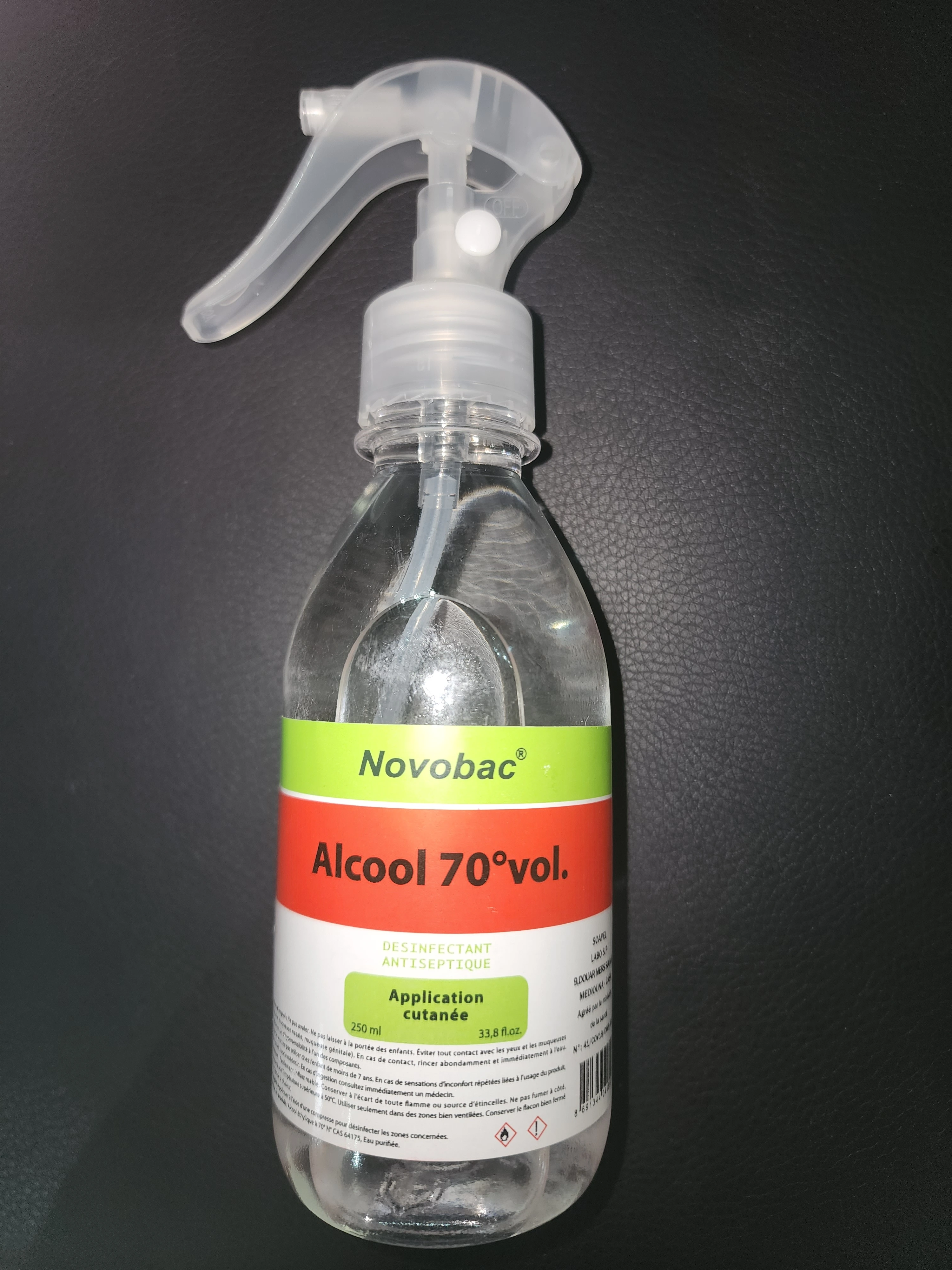 spray alcool 70° novobac 250ml - Novobac | Parfumerie & Parafumerie en ligne