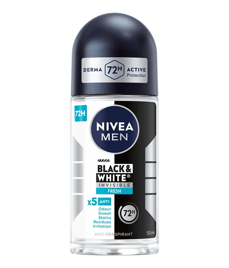 déodorant stick nivea men black white invisible fresh x5 72h 50ml - Nivea | Parfumerie & Parafumerie en ligne
