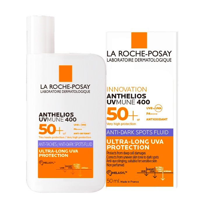 La roche posay écran solaire fluide anti taches anthelios uvmune 400 spf50+ - Parfum et cosmétiques authentiques en vente chez Choupinette para & parfumerie