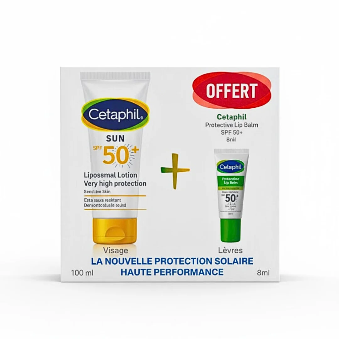 coffret sun lotion solaire cetaphil spf 50+ + baume à lèvres spf 50+ offert - Cetaphil | Parfumerie & Parafumerie en ligne