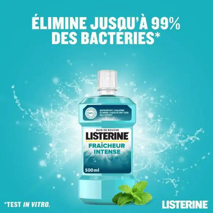 Listerine fraicheur intense 500ml - Listerine | Parfumerie & Parafumerie en ligne
