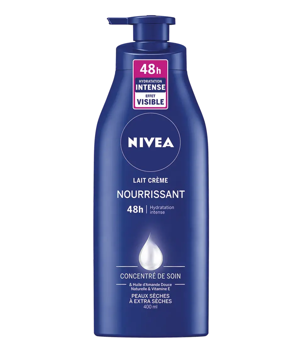 Lait corps nivea nourrissant huile d'amande douce et vitamine e peaux sèches 400ml - Nivea | Parfumerie & Parafumerie en ligne