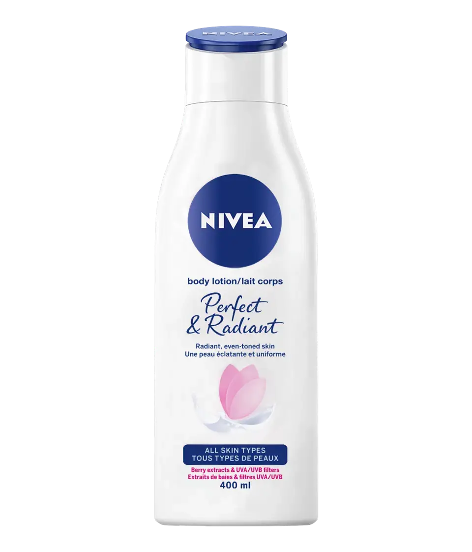 Nivea Lait corps perfect & radiant nivea extrait de baie tous types de peaux 250ml - Parfum et cosmétiques authentiques en vente chez Choupinette para & parfumerie