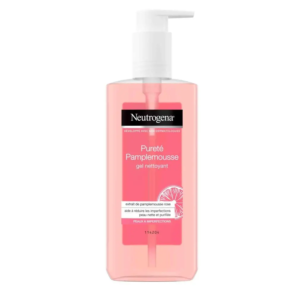 Gel nettoyant neutrogena pureté pamplemousse rose peaux à imperfections 200ml - Neutrogena | Parfumerie & Parafumerie en ligne