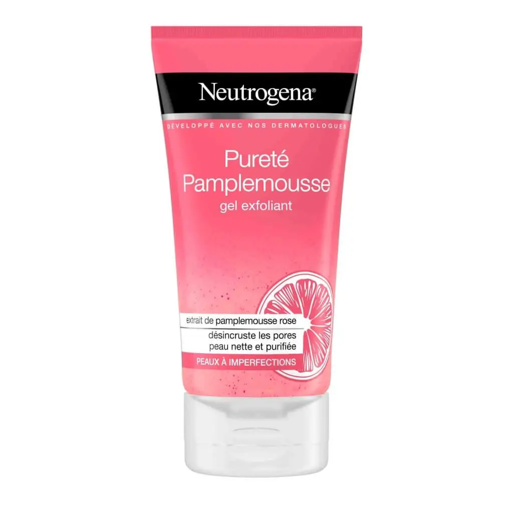 Neutrogena Gel exfoliant neutrogena pureté pamplemousse rose peaux à imperfections 150ml - Parfum et cosmétiques authentiques en vente chez Choupinette para & parfumerie
