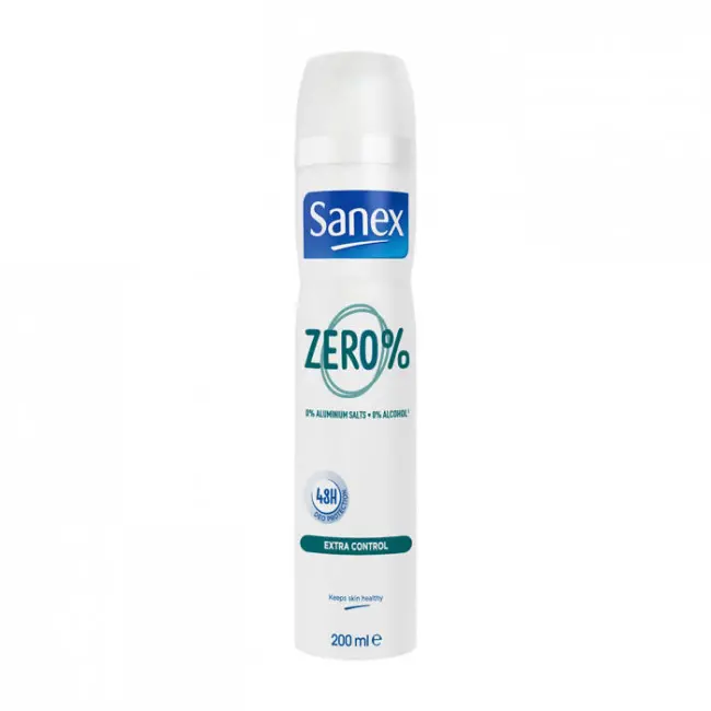 Sanex Déodorant sanex zero% extra control 200ml - Parfum et cosmétiques authentiques en vente chez Choupinette para & parfumerie