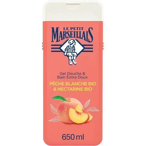 Gel douche le petit marseillais pêche blanche bio & nectarine bio 650ml - Le petit marseillais | Parfumerie & Parafumerie en ligne