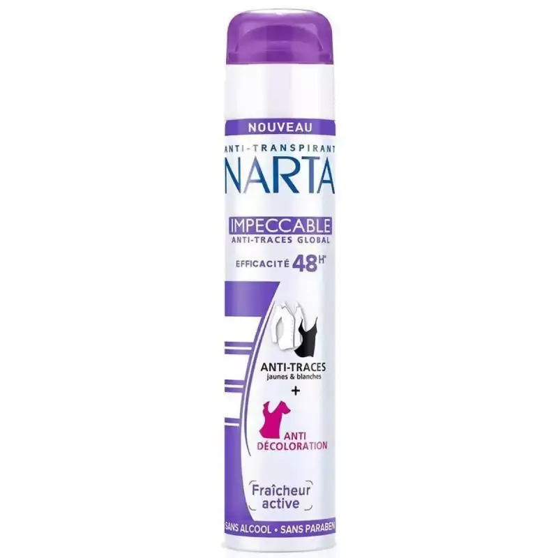 Narta Déodorant narta femme impecable (mauve) 200ml - Parfum et cosmétiques authentiques en vente chez Choupinette para & parfumerie