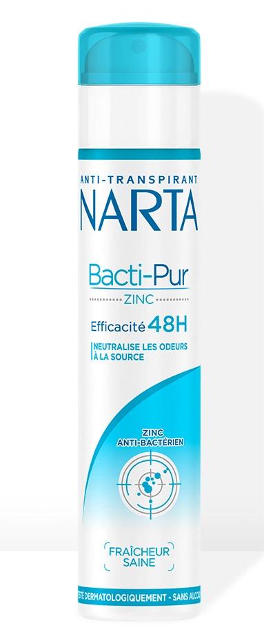 Narta Déodorant narta femme bacti pur (bleu) 200ml - Parfum et cosmétiques authentiques en vente chez Choupinette para & parfumerie