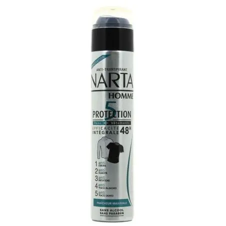 Déodorant narta homme protection 5(gris) 200ml - Narta | Parfumerie & Parafumerie en ligne