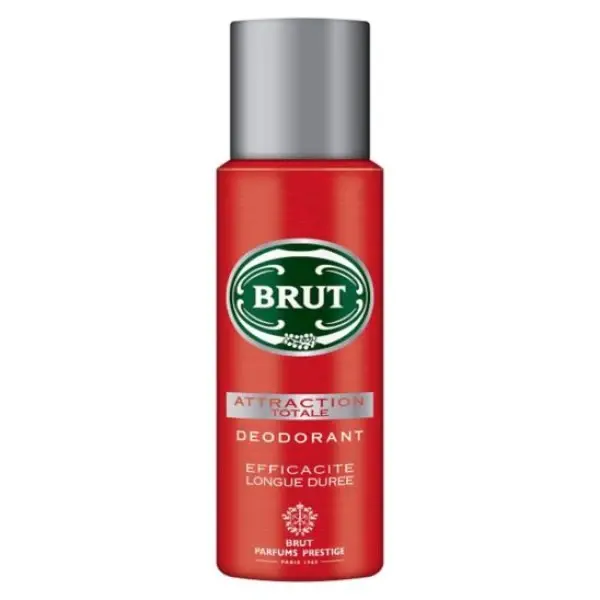 Brut Déodorant brut attraction totale (rouge) 200ml - Parfum et cosmétiques authentiques en vente chez Choupinette para & parfumerie
