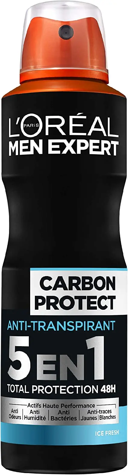 L'oréal Déodorant l'oréal men expert carbon protect 5en1 250ml - Parfum et cosmétiques authentiques en vente chez Choupinette para & parfumerie