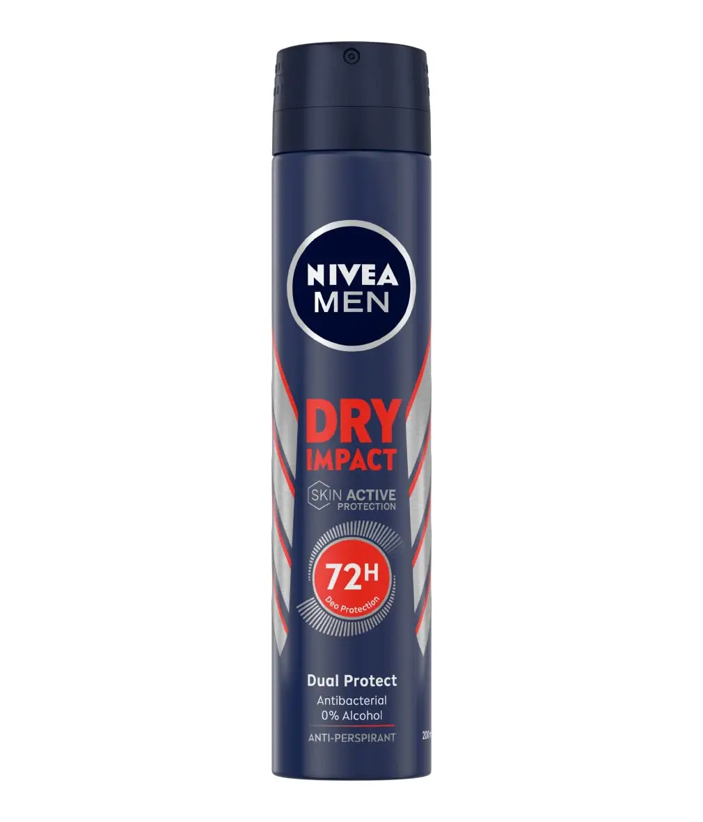 Nivea Déodorant nivea men dry impact 200ml - Parfum et cosmétiques authentiques en vente chez Choupinette para & parfumerie