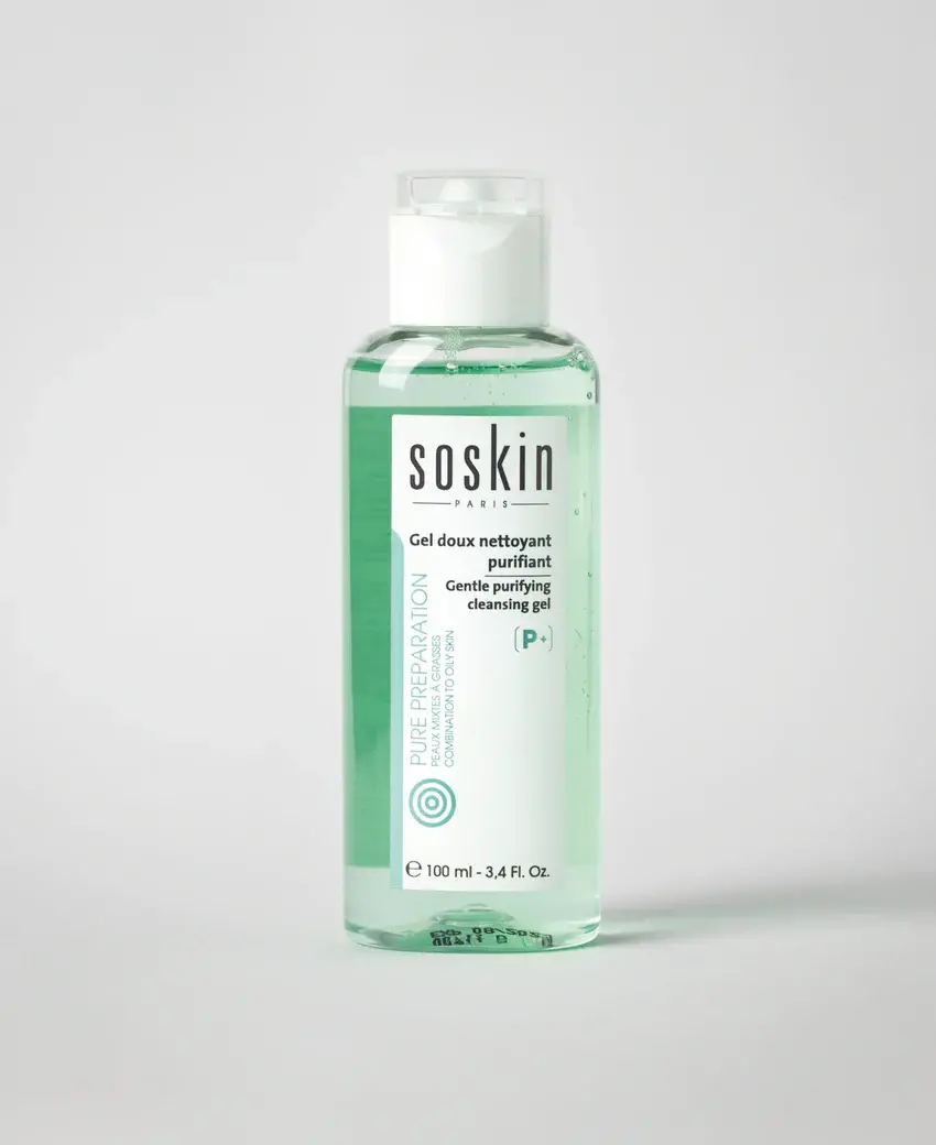 Soskin Gel doux nettoyant purifiant soskin 100ml - Parfum et cosmétiques authentiques en vente chez Choupinette para & parfumerie