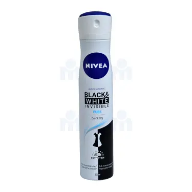 Nivea Déodorant black white invisible fresh 200ml - Parfum et cosmétiques authentiques en vente chez Choupinette para & parfumerie