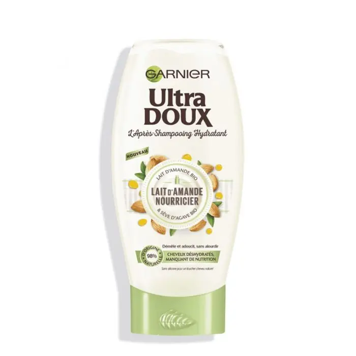 Après-shampoing garnier ultra doux lait d'amande nourricier 200ml - Garnier | Parfumerie & Parafumerie en ligne