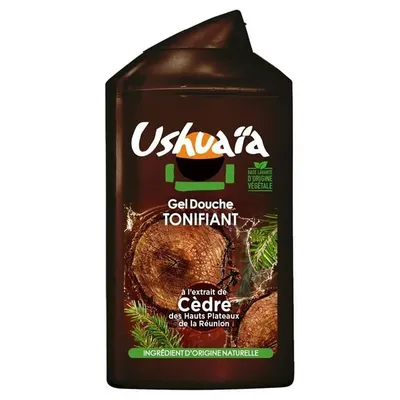 Ushuaia Gel douche ushuaia tonifiant à l'extrait de cèdre des hauts plateaux de la réunion 250ml - Parfum et cosmétiques authentiques en vente chez Choupinette para & parfumerie