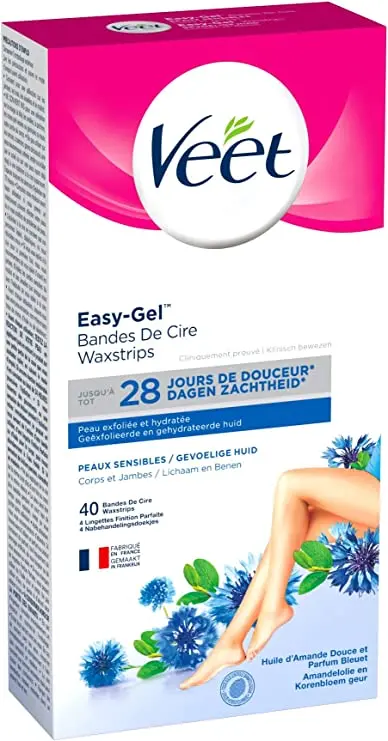 Bande de cire 12p peaux sensibles corps et jambes - Veet | Parfumerie & Parafumerie en ligne