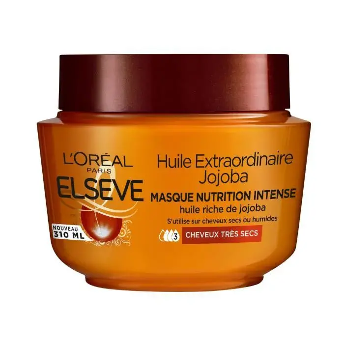 Masque l'oréal elseve huile extraordinaire jojoba cheveux très secs 300ml - L'oréal | Parfumerie & Parafumerie en ligne