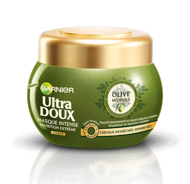Masque garnier ultra doux olive mythique cheveux desséchés sensibilisés 320ml - Garnier | Parfumerie & Parafumerie en ligne