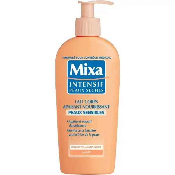 Lait mixa intensif peaux sèches extrait d'amande douce peauxsensibles 250ml - Mixa | Parfumerie & Parafumerie en ligne