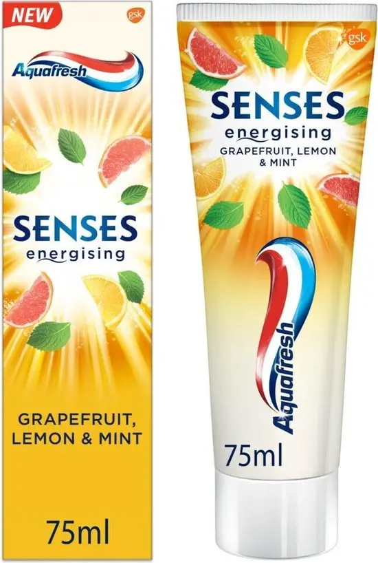 Aquafresh Dentifrice aquafresh senses citron et pamplemousse 75ml - Parfum et cosmétiques authentiques en vente chez Choupinette para & parfumerie