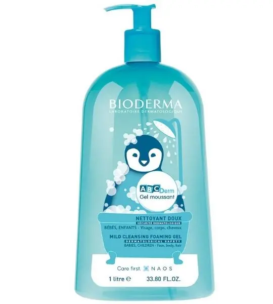Gel moussant bioderma abc derm bébés enfants visage corps cheveux 1l - Bioderma | Parfumerie & Parafumerie en ligne