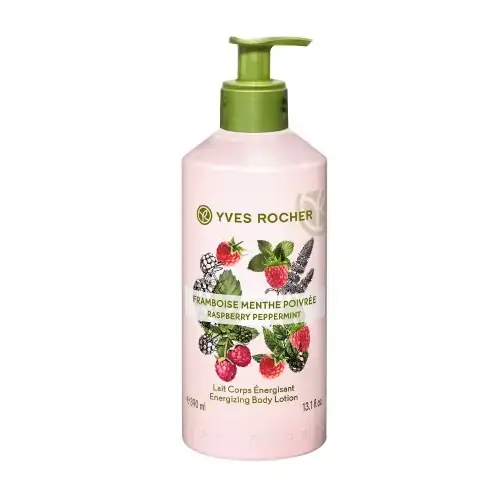 Lait corps énergisant framboise menthe poivrée 390ml - Yves rocher | Parfumerie & Parafumerie en ligne