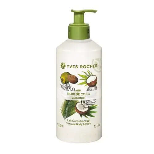 Yves rocher Lait corps sensuel noix de coco 390ml - Parfum et cosmétiques authentiques en vente chez Choupinette para & parfumerie